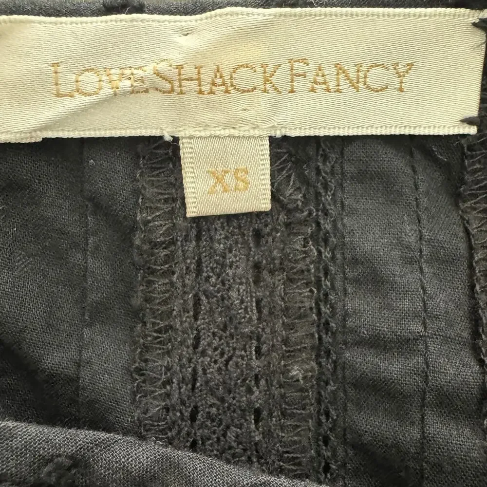 LoveShackFancy Natasha Dress Black